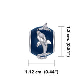 Dolphin Silver Bead with Navy Blue Enamel TBD372 - DiveSilver Jewelry